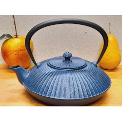 Zeer mooie gietijzeren theepot 1.2 L antiek blauw, van het merk LEIJZER Design. Kado Tip,, een gietijzeren theepot is een leuk artikel om te geven als geschenk artikel.