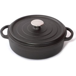 Gietijzeren lage braadpan mat zwart, 28 cm - Sürel