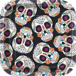 Haza Original Feestbord Day Of The Dead 18 X 18 Cm 10 Stuks