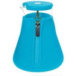 "Qdo Karaf Glas - Met Neopreen Sleeve - Voor Losse Thee - 1,2 liter - Turquoise"