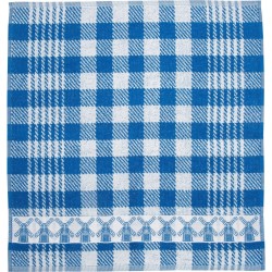 Twentse Damast Keuken Handdoeken - Hollandse Designs - Katoen - Keukendoeken Set - 6 stuks - 50x55 cm - Molen Blauw