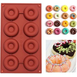 Siliconen Donutvorm / Donut Bakvorm - 8 Cavity - Bruin