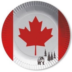 Canada wegwerp bordjes 8 stuks