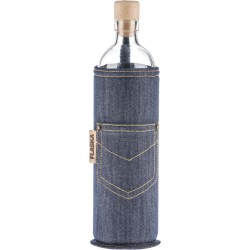 Flaska glazen waterfles Jeans 0,75l