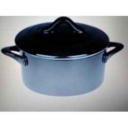 BLACK OVENSCHOTEL MET DEKSEL - 0.2L - D10xH5 cm - ROND