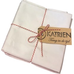 Damast servet, 6 stuks, ingeweven Franse Lelie, 100% Egyptisch katoen