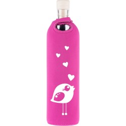 Flaska glazen waterfles Girly Birdy 0,3l