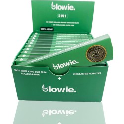 Vloeipapier met Filter Tips – 2 in 1 – King Size Slim – 100% Hemp - Lange Vloei – 22 stuks - Wiet