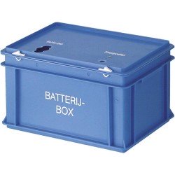 Batterijbox 20 liter blauw