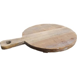 Houten snijplank rond 33cm bruine houtensnijplank | GerichteKeuze