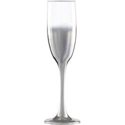 Vikko Décor - Champagne Glazen - Set van 6 Champagne Coupe - Flutes - Ombre Zilver