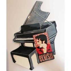 Elvis Presley - 23cm Zwarte Piano Schaal