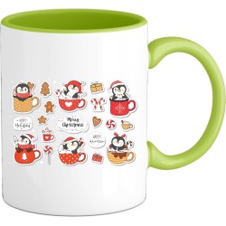 - Kerst pinguin buddy's - Mok - Appel Groen