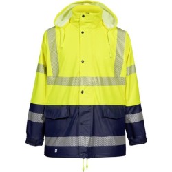 Opsial regenjas - Darius - High Visibility - geel/marine blauw - maat S