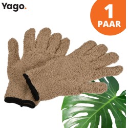 Yago Microvezel Handschoenen om Stof te verwijderen |  Extra absorberend | Stofvrij | Planten | Auto | Eenvoudig schoonmaken | Lampen | Stofmagneet | One size fits all | Duurzaam | Geen krassen