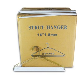 STRUT HANGER 18" (45,7 cm), Gold 50st, gepoedercoat met witte papierrol en latex,