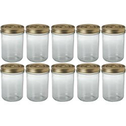 10x Weckpotten/inmaakpotten met schroefdeksel 750 ml - Inmaakpotten - Weckpotten - D 10,0 cm