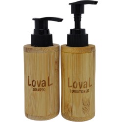 Loval - Bamboe Reisflesjes met pomp - Shampoo en Conditioner - 50ML