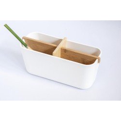 Hipperboo® Bamboe Organizer - Kantoor Opbergbakje - Formaat 21x8x10 cm