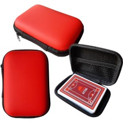 Kaartspel Koffertje - Klein Opbergdoosje - Kaarten Opberg Box - Multifunctioneel - Rood
