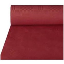 Damast Tafelkleed Bordeaux 8m x 118cm,.