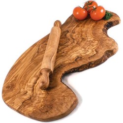 L’Art Du Bois EXTRA GROOT Olijfhout serveerplank - Tapasplank -borrelplank - Snijplank / 60 tot 70 cm