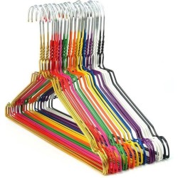 Home & Garden - 50 Stuks - Kledinghangers - Kledinghanger metaal - Draadhanger - Stomerijhanger - Multi kleuren