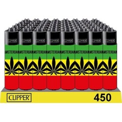 Clipper Aansteker - Amsterdam Rasta Leaf - 4 stuks