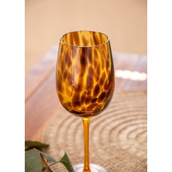 BarCraft Witte Wijnglazen Tortoise shell 450 ml - 2 Stuks
