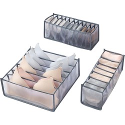 Ondergoed Verdeler - 3 Stuks - Organizer voor BH's, Lingerie en Onderbroeken - Ladeverdeler - Opberger voor Ondergoed - Ondergoed Organizer - Lade Organizer - Sokken Organizer - bh Organizer