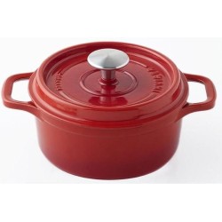 INVICTA Ronde cocotte - � 26 cm - Rubis - Alle warmtebronnen inclusief inductie