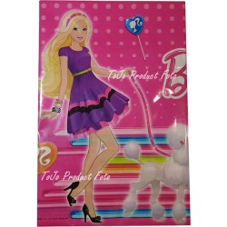 Barbie - tafellaken - tafelkleed - roze - hond - lolly's - 180x120 - afneembaar - herbruikbaar - plastic - party