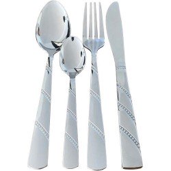 DeBlock Bestekset met design - 24 delig - Zilverkleurig - 6 personen