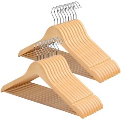 Homeza® Kledinghangers - Kledinghangers Hout - Esdoorn Hout - 10 Stuks - Naturel