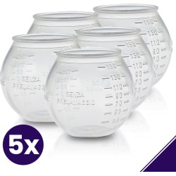 BluGo Doseerbol 5 stuks - Wasbollen - Doseerdop - Drogerballen - Wasballen - Herbruikbaar - Maataanduiding - 150ml