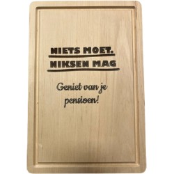 LBM houten snijplank pensioen - 30 x 20 cm