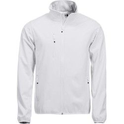 Clique Basic Softshell - Jacket - Wit - Maat XL