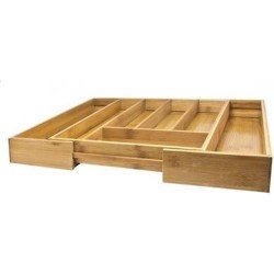 Bestekbak - Uitschuifbaar - Bamboe - merk: Kitchen Tools