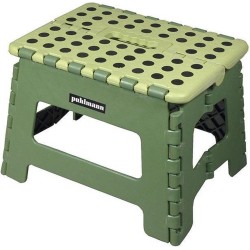 PUHLMANN - inklapbare kruk, JAMES, plastic, groen, 22 cm hoog, max 100kilo