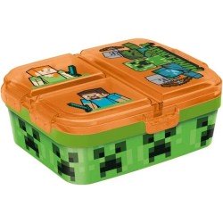 Minecraft XL 4 compartimenten brooddoos 18 cm X 15 cm X 7 cm