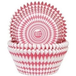 Cupcake Cups Harlequino Rood 50x33mm. 50st.