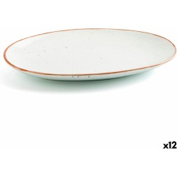 Serveerschaal Ariane Terra Ovalen Keramisch Beige (Ø 26 cm) (12 Stuks)