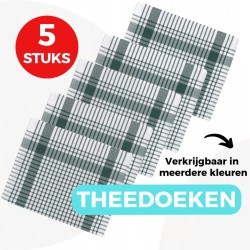 RENALUX - Theedoeken Set - Theedoeken en Keukendoeken Set - Keukendoeken - Theedoekenset - Theedoeken Groen