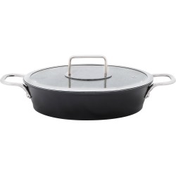 Serenk Excellence Eierpan, Granieten Serveerpan, Stoofpan met Deksel Ø 22 cm