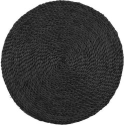 Placemat - Jute - Zwart - 35cm diameter - Bangladesh - Fairtrade