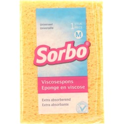 1x Viscose sponzen/schoonmaaksponzen 14 cm - Streeploos resultaat - Huishoudelijke producten - Huishouden - Schoonmaken/afwassen