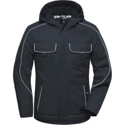 James & Nicholson Solid softshell winterjack JN886 - Antraciet - XL