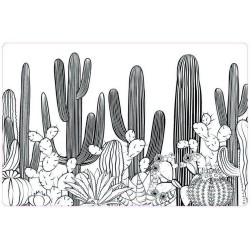 4x Placemat Cactus Forest | 30x45cm | anti-slip - onderlegger - placemats kunststof