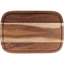 Jamie Oliver by Tefal K26809 snijplank Gr. M | 37,4 x 25,1 x 2,2 cm | acaciahout | FSC-gecertificeerd | met praktische sapgoot | voor het snijden van levensmiddelen | voor het serveren | bruin