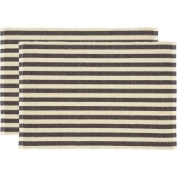 Södahl Statement Stripe placemat set van 2 katoen / jute 33x48cm ash